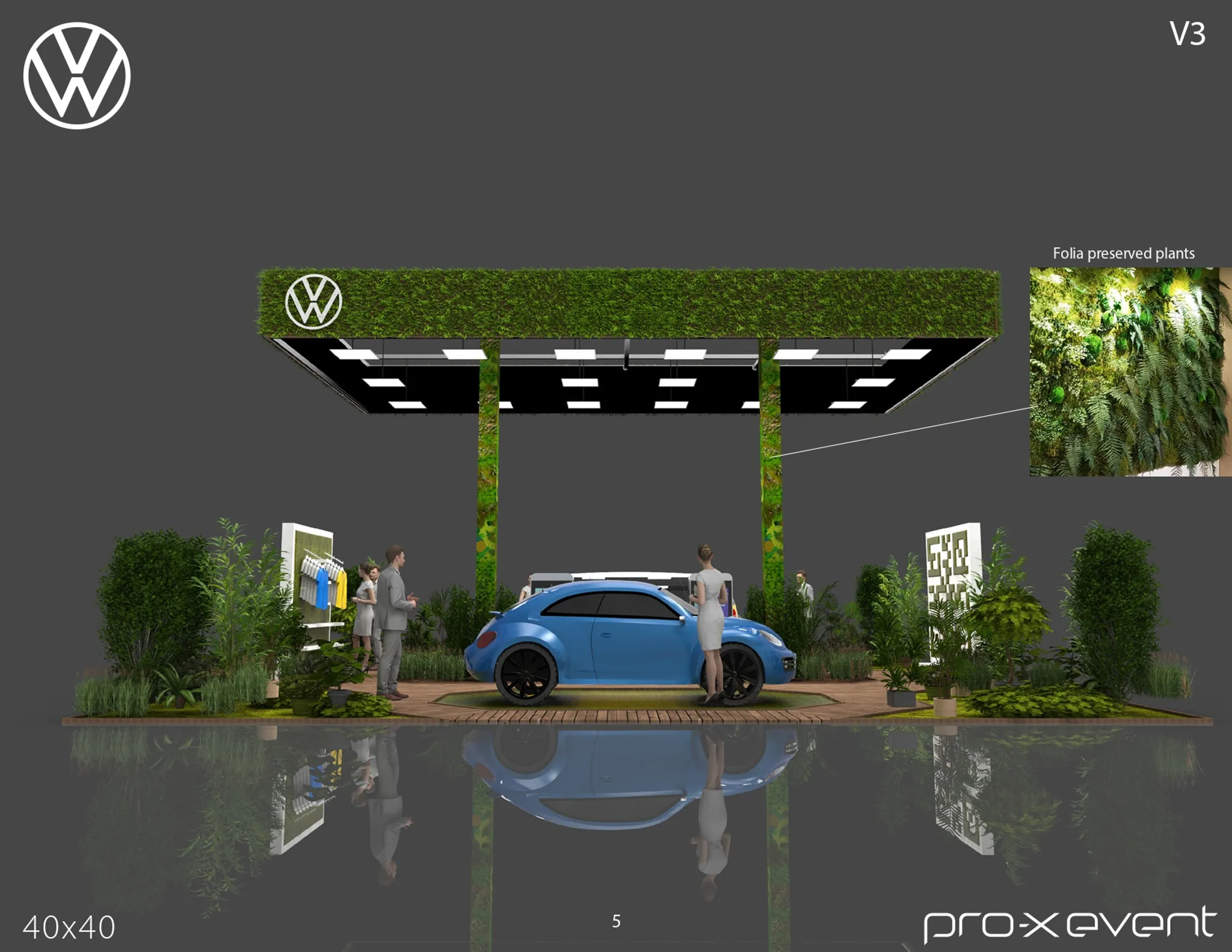 40x40 Île booth design by Pro-X Exhibits